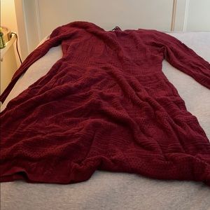 Maroon sweater dress